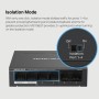 Mercusys Desktop Switch MS106LP 6 porturi 10/100Mbps, Standarde si protocoale  IEEE 802.3x Flow Control, 4 porturi POE, buget PO