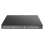 D-Link Switch DGS-2000-52mP, 48 porturi Gigabit, 4 porturi combo gigabitSFP, Capacity 104Gbps, 256 MB DDR3 SDRAM, flash: 32MB, c