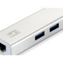 LevelOne USB-0503 Gigabit USB Network Adapter with USB Hub, 110 x 23.5 x 16.5 mm