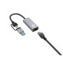 LevelOne USB-0423  2.5 Gigabit Ethernet 2-in-1 USB-C/A Network Adapter, 59 x 25 x 14 mm