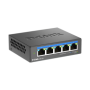 D-LINK DMS-105 UNMANAGED SWITCH 5 PORT, Interfata: 5 x 10/100Mbps/1G/2.5G, Auto MDI/MDIX, CAPACITATE SWITCH: 25gBPS, Packet Forw