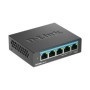 D-LINK DMS-105 UNMANAGED SWITCH 5 PORT, Interfata: 5 x 10/100Mbps/1G/2.5G, Auto MDI/MDIX, CAPACITATE SWITCH: 25gBPS, Packet Forw