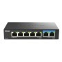 D-Link switch DMS-107, 7 porturi, Standarde si protocoale: IEEE 802.3 10BASE-T,  IEEE 802.3u 100BASE-TX,  IEEE 802.3ab 1000BASE-