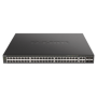 D-Link Switch DGS-2000-52mP, 48 porturi Gigabit, 4 porturi combo gigabitSFP, Capacity 104Gbps, 256 MB DDR3 SDRAM, flash: 32MB, c