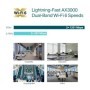 "AX3000 Ceiling Mount Dual-Band Wi-Fi 6 Access Point PORT:1× Gigabit RJ45 Port SPEED:574Mbps at  2.4 GHz + 2402 Mbps at 5 GHz FE