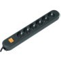 Prelungitor Bachmann SMART 6xCEE7/3 PC, cu intrerupator, lungime cablu 3 m, H05VV-F 3G1.5, NEGRU, demontabil