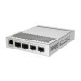 Mikrotik Cloud Router Switch, CRS305-1G-4S+IN 4XSFP+, 1XGE, dual DCJacks, for high speed ring topology Five-port desktop switch 