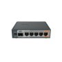 Mikrotik 5-Port Gigabt Ethernet Router, RB760iGS, 5* 10/100/1000Ethernetports, CPU nominal frequency: 880 MHz, 2* CPU core count