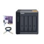 Server de fisiere QNAP TL-D400S, interfata SATA III, 2,5", 3,5" SATA, SAS, negru