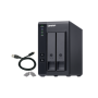 Extensie USB QNAP TR-002 2-Bay, 2.5/3.5 SATA 6Gbps HDD (neincluse), 1xUSB3.11 (type-c), tower, PSU adaptor 36W, garantie 2 ani