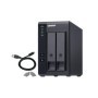 Extensie USB QNAP TR-002 2-Bay, 2.5/3.5 SATA 6Gbps HDD (neincluse), 1xUSB3.11 (type-c), tower, PSU adaptor 36W, garantie 2 ani