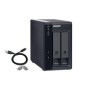 Extensie USB QNAP TR-002 2-Bay, 2.5/3.5 SATA 6Gbps HDD (neincluse), 1xUSB3.11 (type-c), tower, PSU adaptor 36W, garantie 2 ani