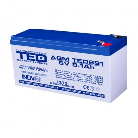 Baterii si acumulatori BATERIE AGM TED691F2 6V 9.1Ah TED