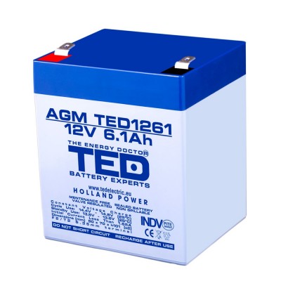 TEDBATERIE AGM TED1261F2 12V 6.1Ah