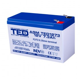 Baterii si acumulatori BATERIE AGM TED1273F2 12V 7.3Ah TED