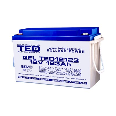 TEDBATERIE GEL TED12123M8 12V 123Ah