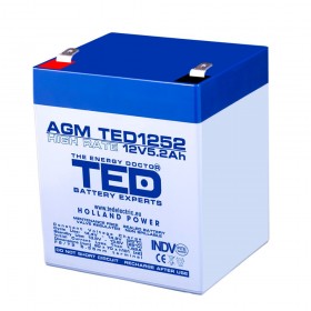 Baterii si acumulatori BATERIE AGM TED1252HR 12V 5.2Ah HIGH RATE TED