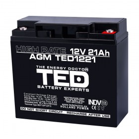 TEDBATERIE AGM TED1221HRM5 12V 21Ah HIGH RATE