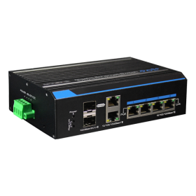 Switch industrial 4 porturi Gigabit HPoE, 2 porturi uplink SFP/RJ45 - UTEPO UTP7204GE-HPOE