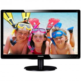 Monitor LED Philips 200V4QSBR/00, V-line, 19.53'' 1920x1080@60Hz, 16:9, MVA, 8ms, 250nits, Black, 3 Years, VESA100x100/VGA/DVI/