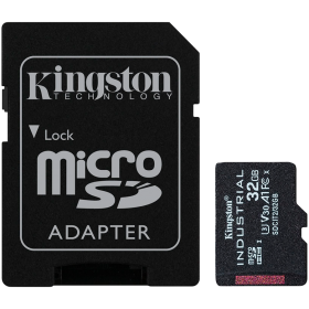 Kingston 32GB microSDHC Industrial C10 A1 pSLC Card + SD Adapter