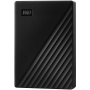 HDD Extern WD My Passport 4TB, 256-bit AES hardware encryption, Backup Software, Slim, USB 3.2 Gen 1 Type-A up to 5 Gb/s, Black