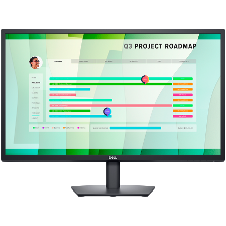Monitor LED Dell E2723HN, 27", FHD 1920x1080, 16:9 60Hz, IPS AG, Flicker Free, 300 cd/m2, 1000:1, 178/178, 8ms/5ms, HDMI, VGA, T