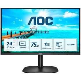 AOC Monitor LED 24B2XHM2 VA 75Hz (23.8“, 16:9, 1920x1080, VA, 75Hz, 250 cd/m², 3000:1, 20M:1, 4 ms, 178/178°, VGA, HDMI, Audio-o