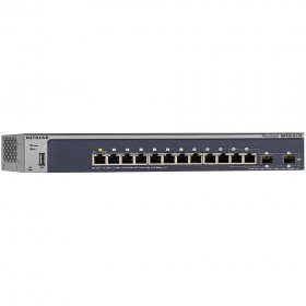 Netgear 12x 10/100/1000 with 2 fiber SFP (IPv4/IPv6 L2+ with IPv4 L3 static routing, M4100-D12G)