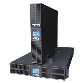 UPS 3000VA rackabil 2U  Online  dubla conversie management 1 schuko + 4 IEC TED Electric TED004062