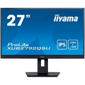 IIYAMA 27" ETE IPS-panel, ULTRA SLIM LINE, 2560x1440 WQHD, 5ms, FreeSync, 15cm height adj. stand, 350cd/m², VGA, HDMI, DisplayPo