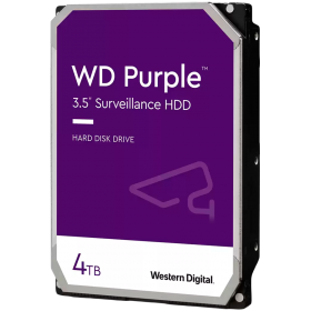 HDD Video Surveillance WD Purple 4TB CMR, 3.5'', 256MB, SATA, TBW: 180