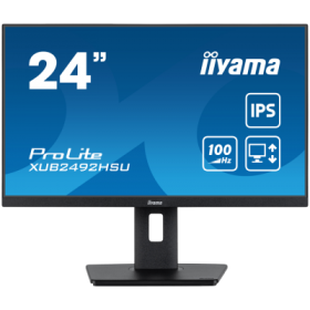 IIYAMA Monitor LED XUB2492HSU-B6 24” IPS 1920 x 1080 @100Hz 250 cd/m² 1300:1 0.4ms HDMI DP USBx4 height, swivel, tilt, pivot (ro