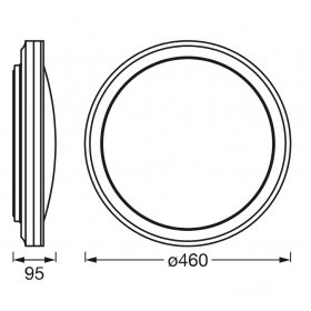 Plafoniera LED RGB inteligenta Ledvance SMART+ Wifi Orbis Circle 460, 28W, 2400 lm, lumina alba si color (3000-6500K), IP20, Ø46