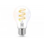 Bec LED RGB inteligent WiZ Connected Filament Clear A60, Wi-Fi, E27, 6.3W (40W), 470 lm, lumina alba si color (2200-6500K), comp