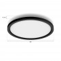 Plafoniera LED Philips Hue Aurelle, Bluetooth, 24.5W, 2450 lm, lumina alba (2200-6500K), IP20, 39.5cm, Aluminiu, Negru, Intrerup
