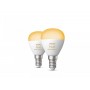 2 Becuri LED inteligente Philips Hue P45, Bluetooth, E14, 5.1W, 470 lm ,lumina alba (2000-6500K)