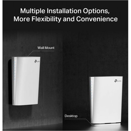 TP-link AX6000 Wi-Fi6 Range Extender, Dual-Band, RE900XD, 1× Port Multi- Gig de 2.5 Gbps + 2× Porturi Gigabit, Standarde Wireles