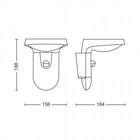 Aplica LED solara pentru exterior cu senzor de lumina si miscare Philips Tyla, 1.2W, 4V, 255 lm, lumina neutra (4000K), IP44, 18