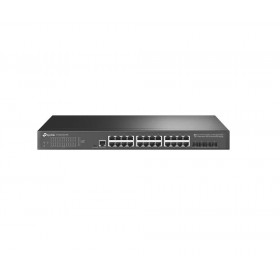 Switch TP-Link TL-SG3428X-UPS, Jetstream, managed L2+, 24× 10/100/1000 Mbps RJ45, 4× 10G SFP, 1× RJ45 Console Port, 1× Micro-USB