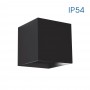 Aplica LED Vivalux SQUARE STARK, 6W, 180 lm, lumina neutra (4000K), 120°, IP54, 100x100x100mm, 15000h, aluminiu, -25÷+40°C, Negr