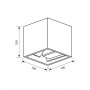 Aplica LED Vivalux SQUARE STARK, 6W, 180 lm, lumina neutra (4000K), 120°, IP54, 100x100x100mm, 15000h, aluminiu, -25÷+40°C, Negr