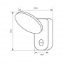 Aplica LED cu senzor de miscare Vivalux ROUND TANIS, 15W, 230V, 1000 lm, lumina neutra (4000K), 120°, IP65, 80x171x160mm, 50000h