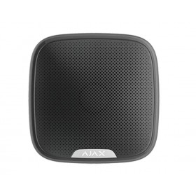 Sirena de exterior, wireless, negru - AJAX Presiune acustica: 85 ÷ 113 dB @ 1 m Timp alarma: 3 ÷ 180 s Frecventa sunet: 3.5 ± 0.