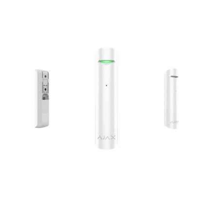 "Detector de geam spart GlassProtect, wireless, alb - AJAX Detectie geam spart: max. 9 m, Sensibilitate: ajustabila 3 nivele Ung