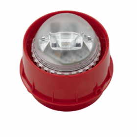 Sirena cu flash, adresabila, LED-uri de culoare rosie, lentila transparenta WSF-WR-RF , 18RF,865Mhz-870Mhz,Diametru:121mm , greu