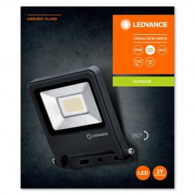 Proiector LED Ledvance ENDURA FLOOD, 20W, 220-240V, 1700 lm, lumina neutra (4000K), IP65, 153x133x34mm, aluminiu, Gri