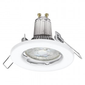 3 Spoturi LED incastrate Ledvance, GU10, 3x2.6W, 3x230 lm, lumina calda (2700K), Ø8cm, Alb