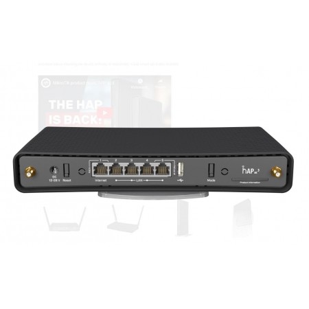 Miktrotik  HAP AC1200 DUAL BAND WIRELESS ROUTER, 5 PORTURI 10/100/1000mbps, 1 x POE, 1 x USB, 2.4Ghz-300 Mbps, 5Ghz-867Mbps, 2 a