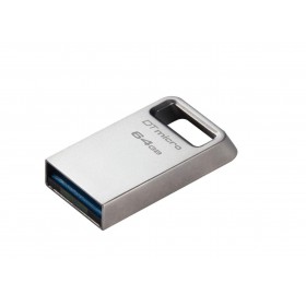 Memorie USB Flash Drive Kingston 64GB Data Traveler Micro, USB 3.2 Gen1, Metalic